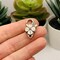 4, 20 or 50 Pieces: Large Silver Flower Lobster Clasps - Double Sided